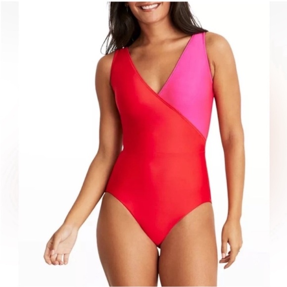Hermoza Vera Colorblock One Piece Swimsuit SZ 2 NWT - Picture 1 of 5